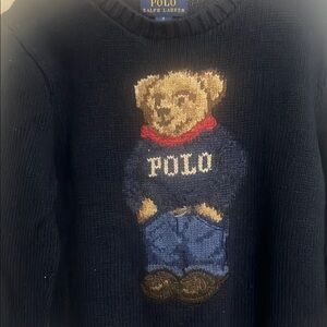 Polo by Ralph Lauren Blue Crewneck Sweater Iconic Design